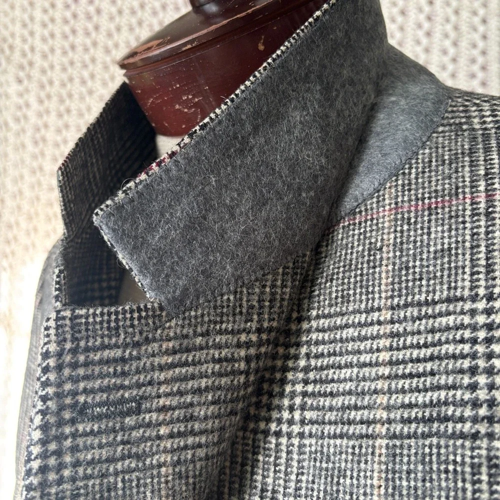 VTG Camelhair Windowpane Blazer Brooks Brothers Wool Jacket‎ Sport Coat Sz 46-48